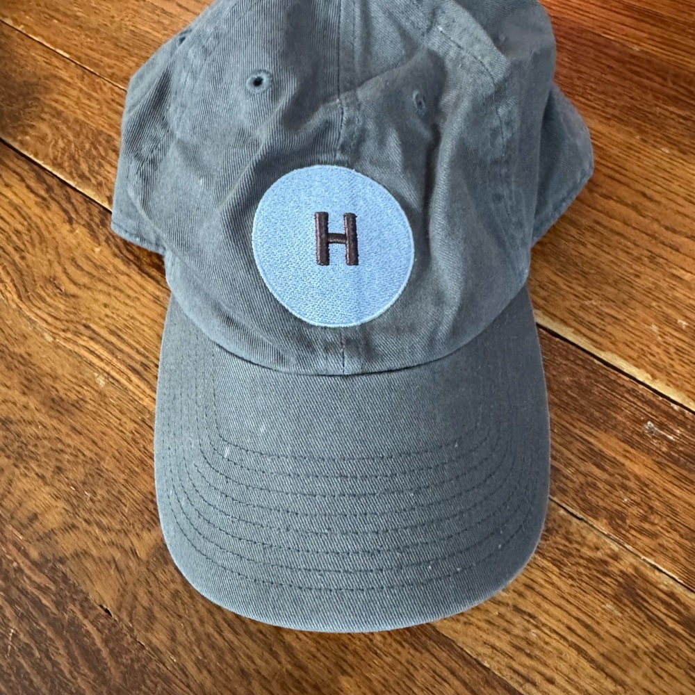 Rachel Hollis Cotton Baseball Cap with 'H' Patch - grey